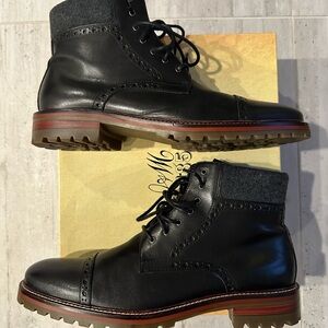 Johnston and Murphy karnes Men's Black Leather Boots